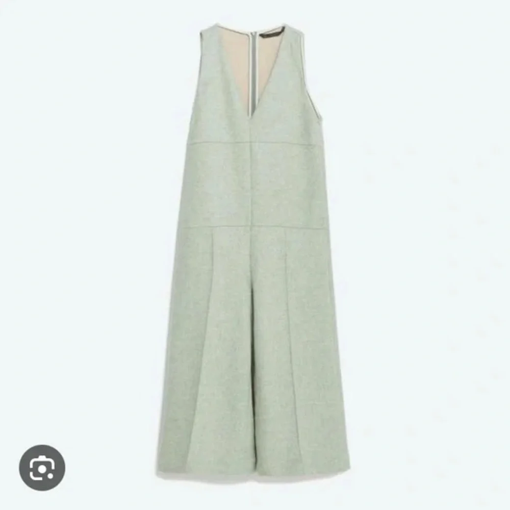 Zara Trafaluc Wool Blend V-Neck Jumpsuit | Minimal Chic Tailored Medium - Picture 2 of 7